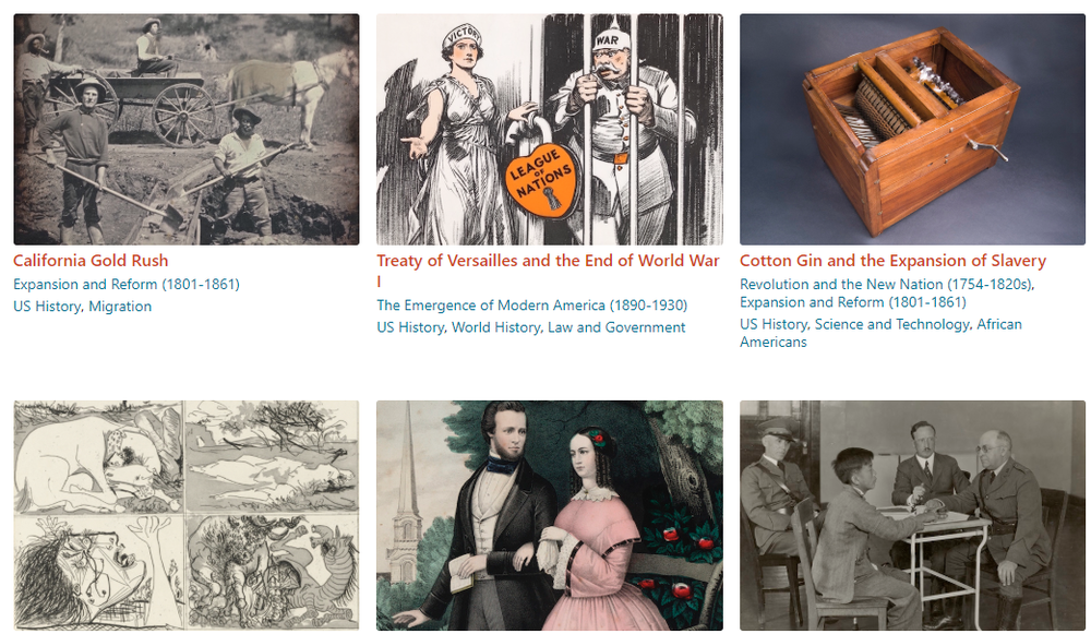 Great Sets of Primary Source Documents for U.S. History Lessons